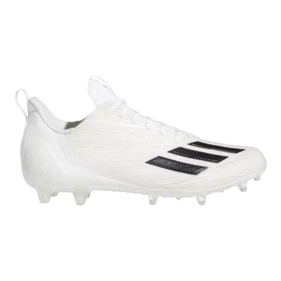 Adidas Adizero Football Cleats White Black 3 Stripe Athletic Shoes Size 13‎ main image 4